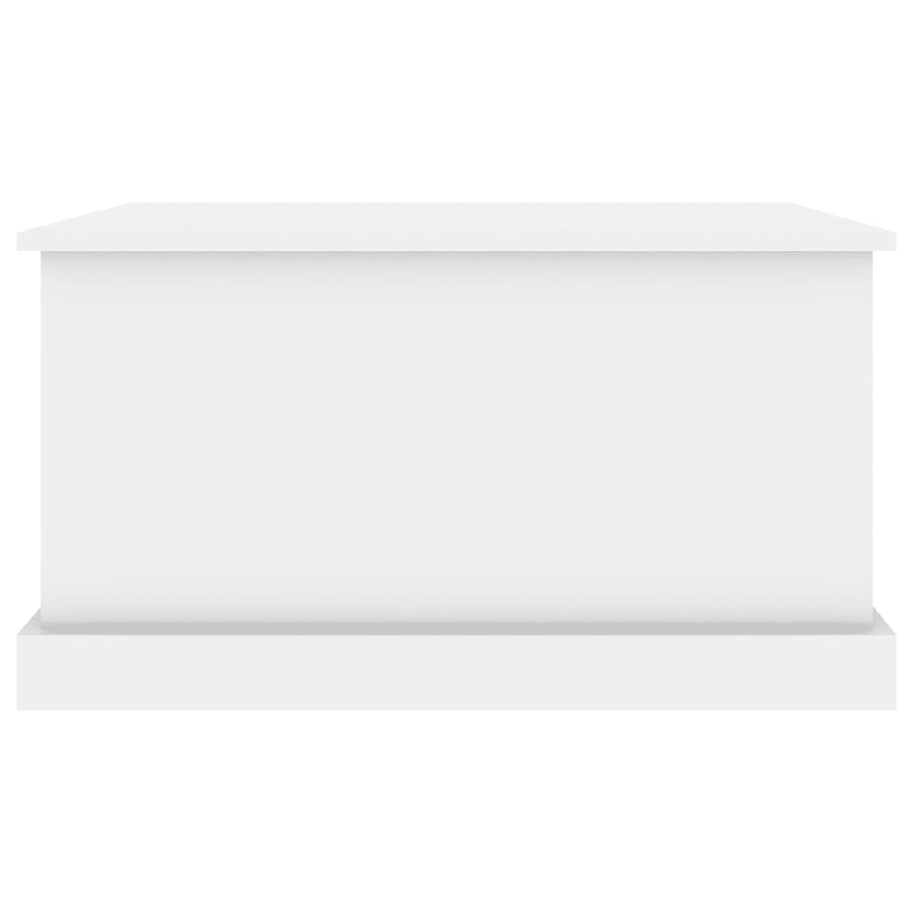 vidaXL Boîte de rangement blanc brillant 70x40x38 cm bois d'ingénierie