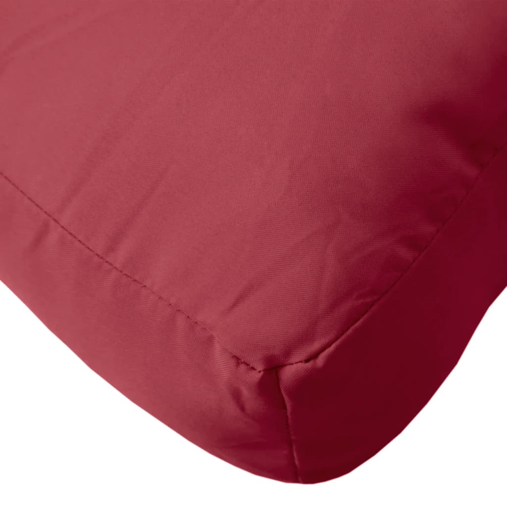 vidaXL Coussin de palette rouge bordeaux 70x70x12 cm tissu