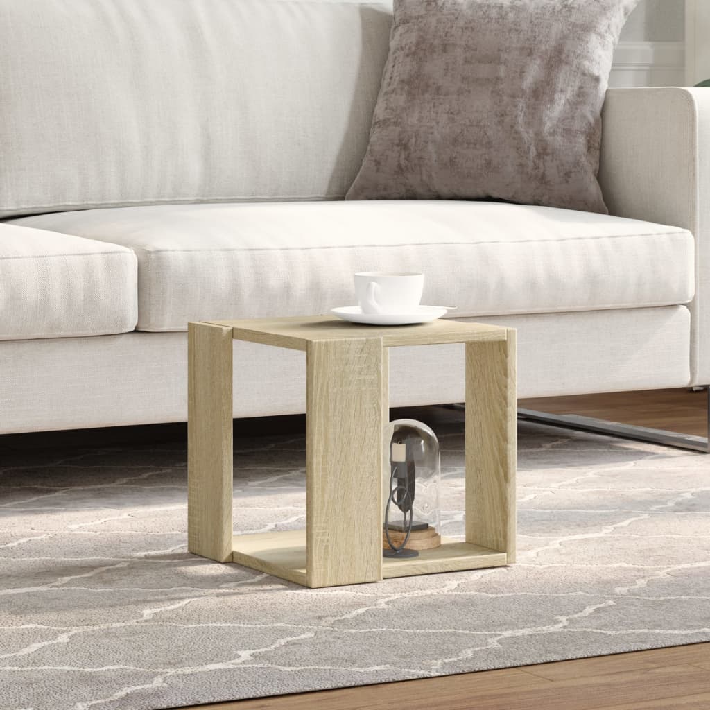 vidaXL Table basse chêne sonoma 32x32x30 cm bois d'ingénierie