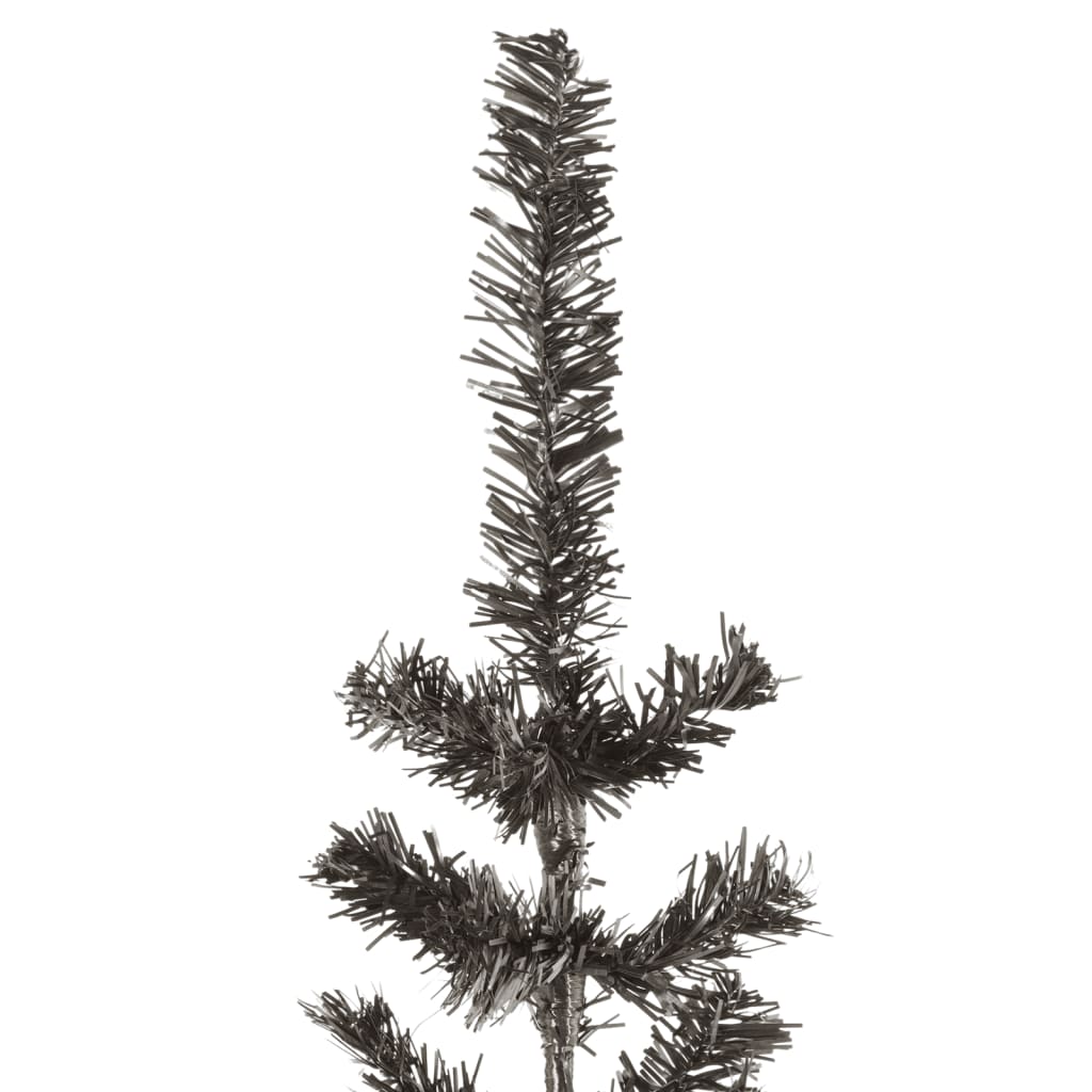 vidaXL Sapin de Noël étroit Noir 210 cm
