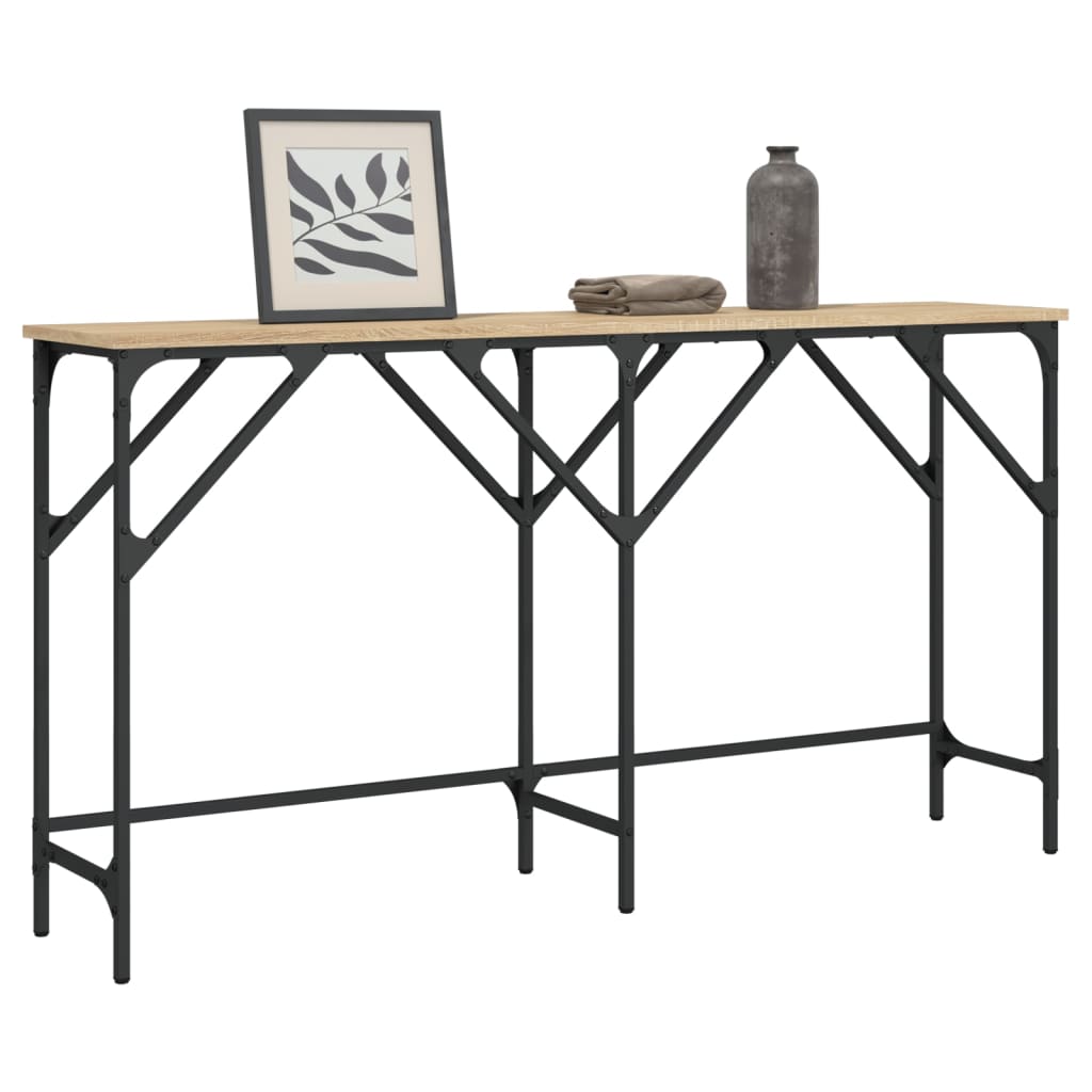 vidaXL Table console chêne sonoma 140x29x75 cm bois d'ingénierie