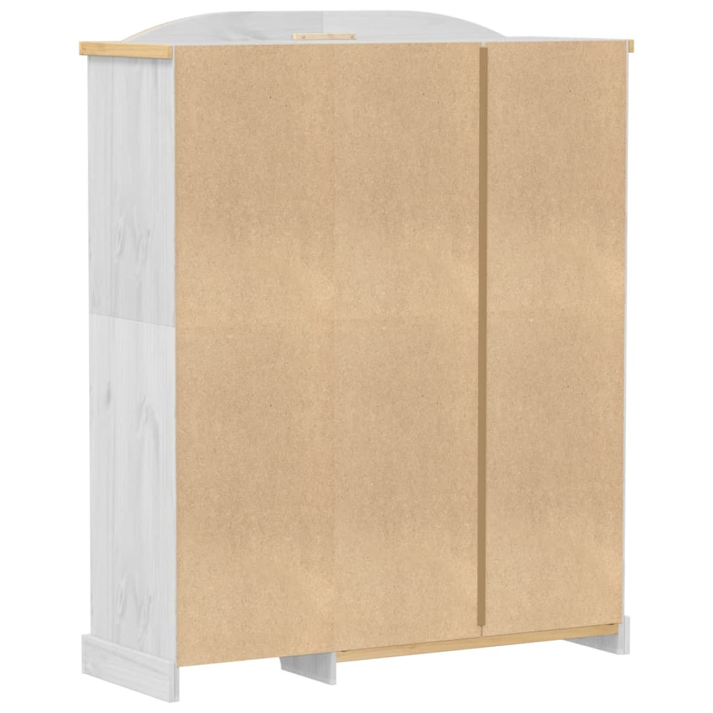 vidaXL Garde-robe Corona blanc 151,5x52x186 cm bois de pin massif