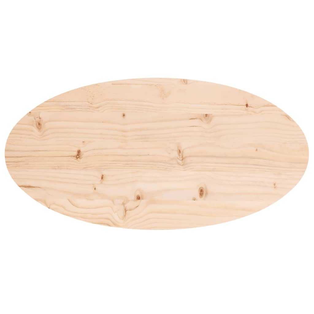 vidaXL Dessus de table 70x35x2,5 cm bois de pin massif ovale