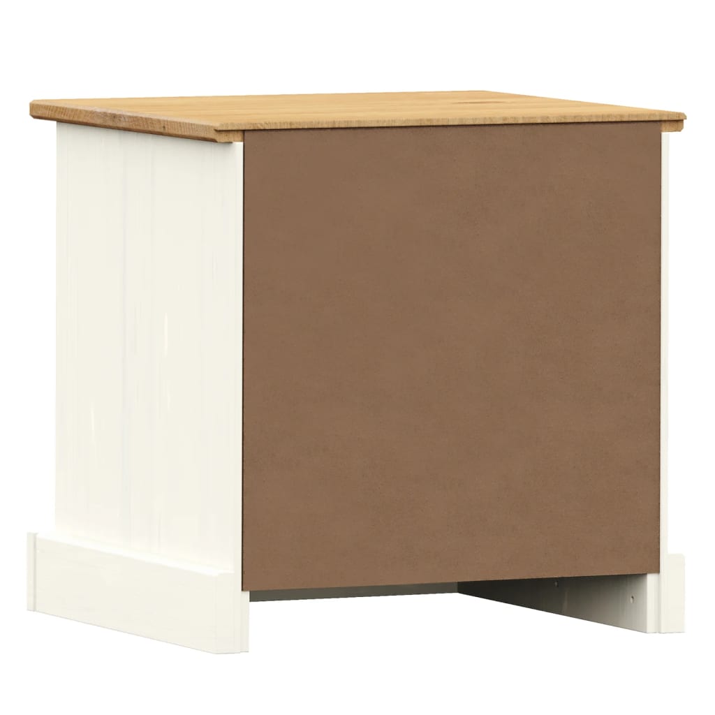 vidaXL Table de chevet VIGO blanc 42x35x42 cm bois de pin massif