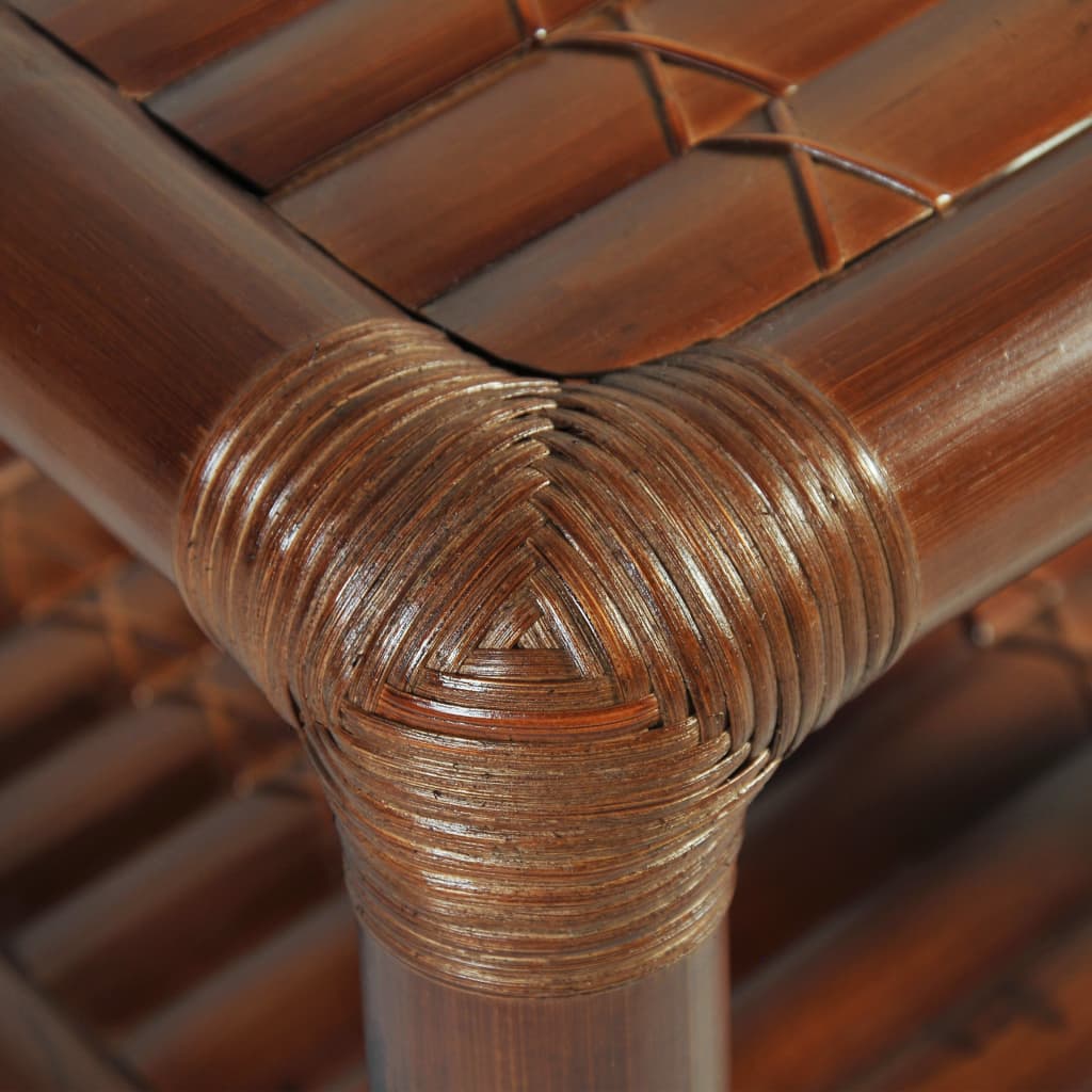 vidaXL Table de chevet 40 x 40 x 40 cm Bambou Marron foncé