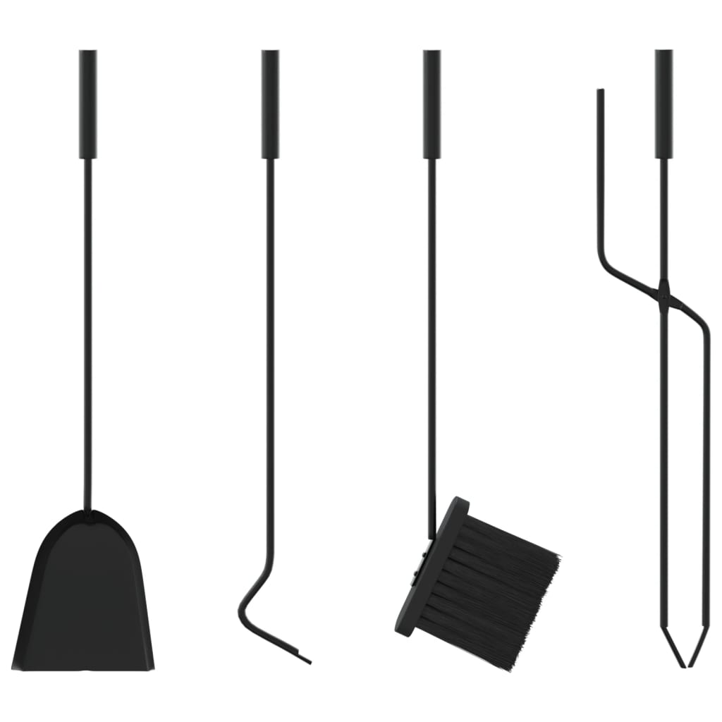 vidaXL Set d’outils de cheminée 5 pcs 18x66 cm acier
