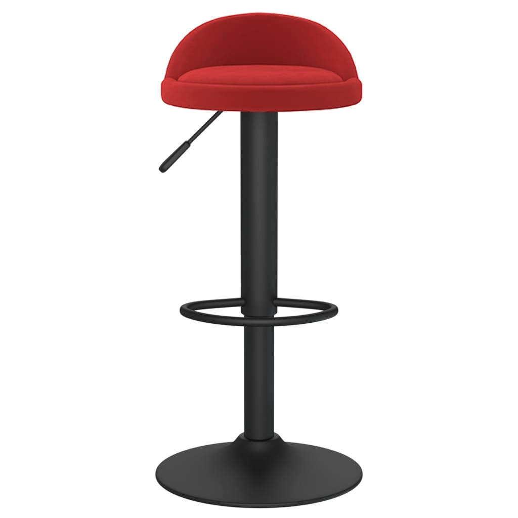 vidaXL Tabourets de bar lot de 2 rouge bordeaux velours