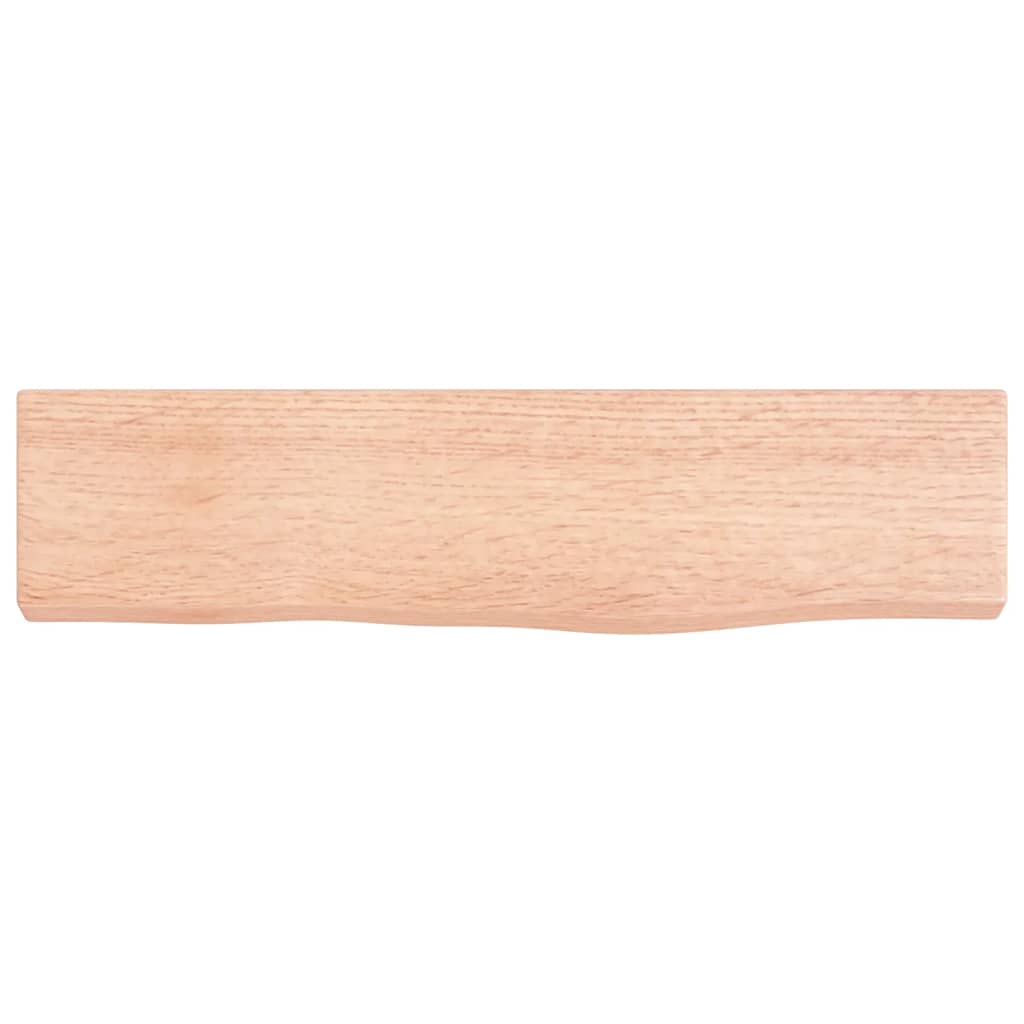 vidaXL Étagère murale marron clair 40x10x2 cm bois chêne massif traité