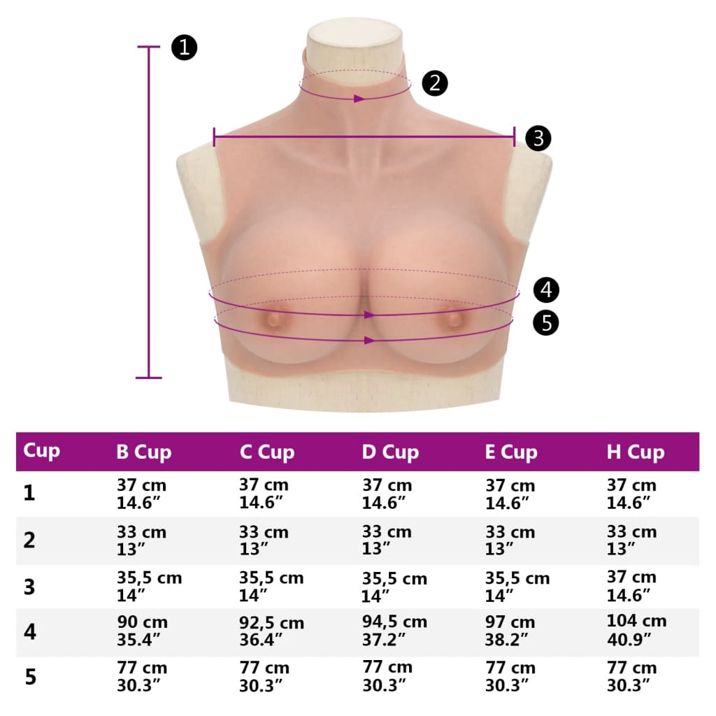 vidaXL Plastron en silicone naturel coupe B