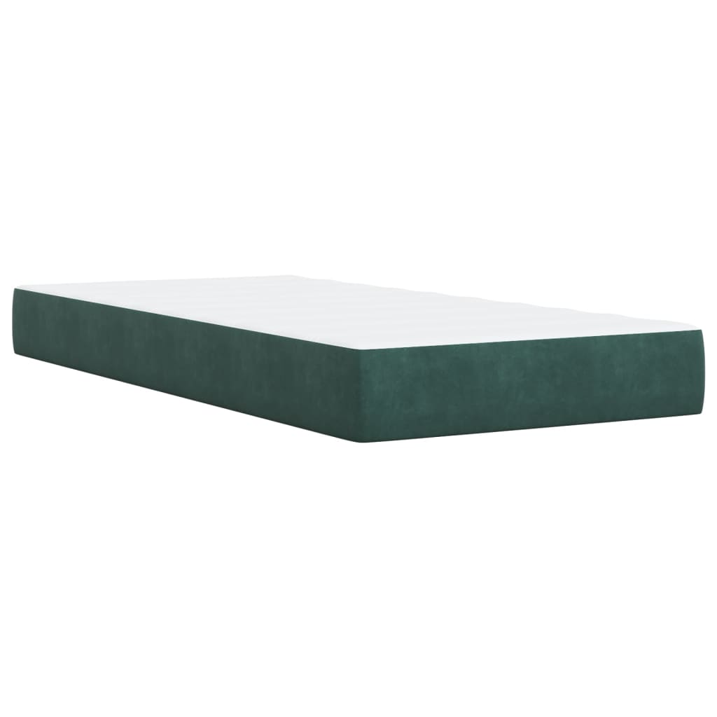 vidaXL Sommier à lattes de lit avec matelas Vert foncé 90x190 cm