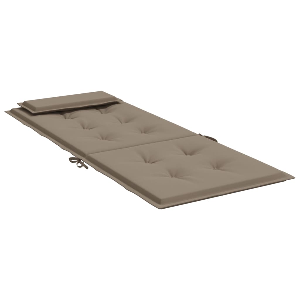 vidaXL Coussins de chaise à dossier haut lot de 4 taupe tissu oxford