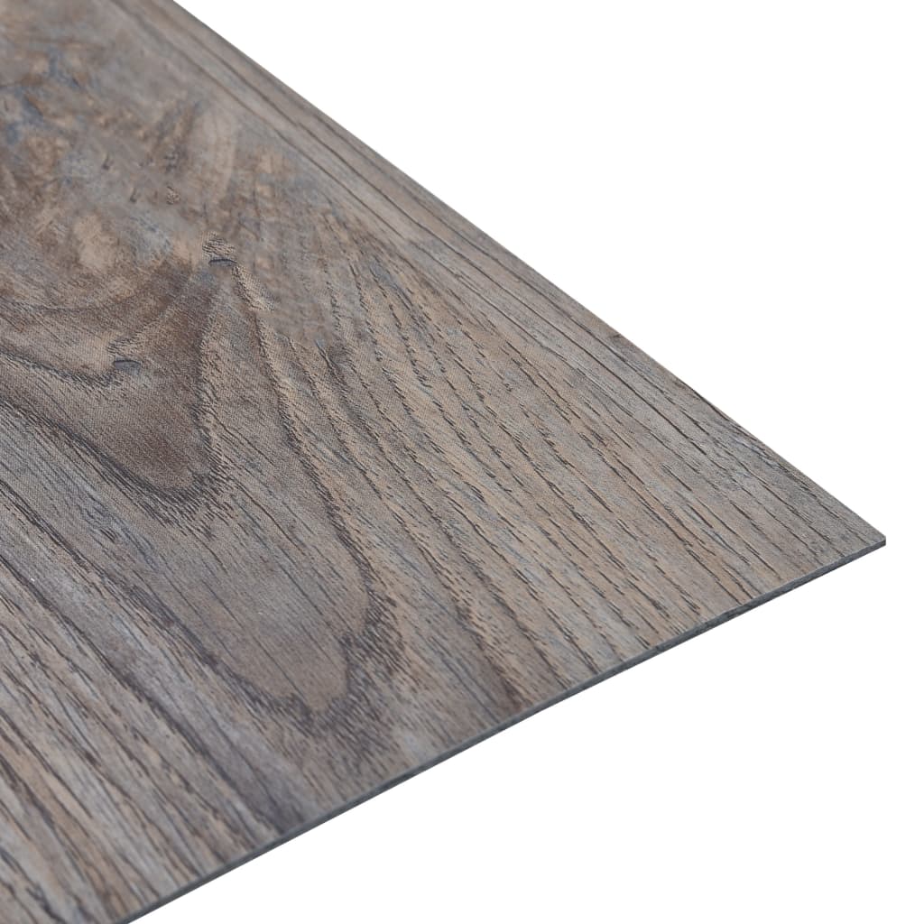 vidaXL Planches de plancher autoadhésives 5,11 m² PVC Marron clair