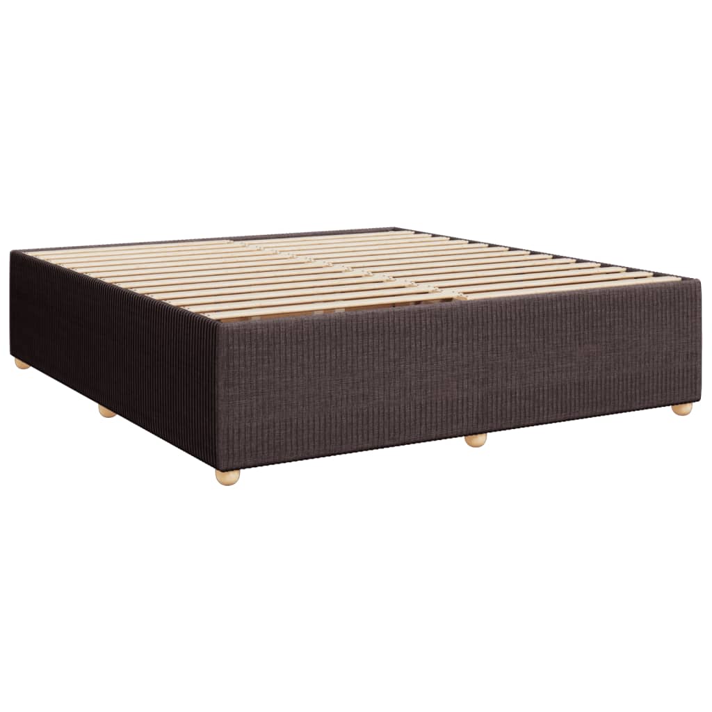 vidaXL Cadre de lit sans matelas marron foncé 180x200 cm tissu