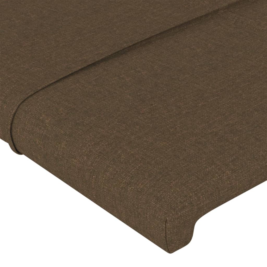 vidaXL Tête de lit à LED Marron Foncé 90x5x78/88 cm Tissu