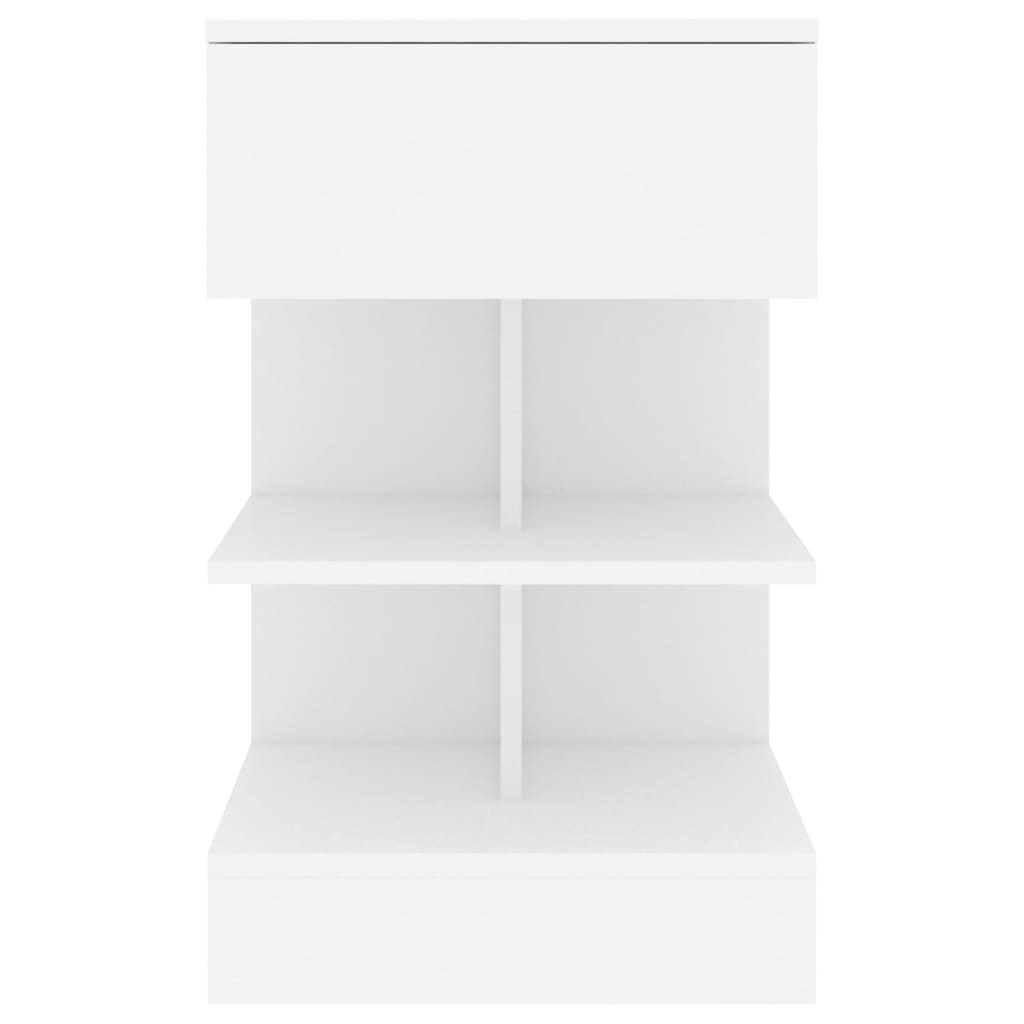 vidaXL Table de chevet Blanc 40x35x65 cm Aggloméré