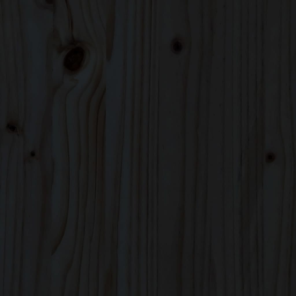 vidaXL Lit pour personne âgée noir 120x190 cm bois massif de pin