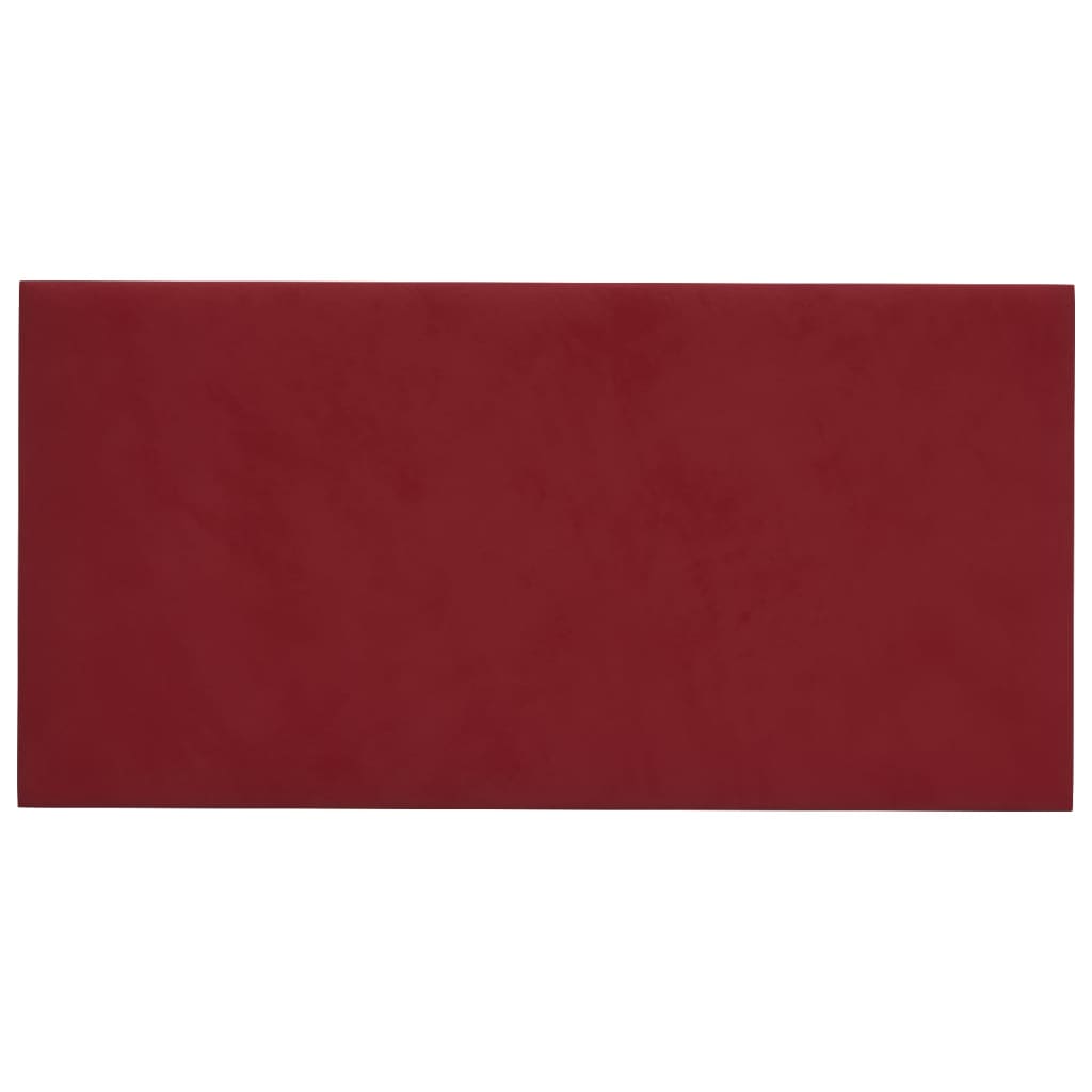 vidaXL Panneaux muraux 12 pcs Rouge bordeaux 60x30 cm Velours 2,16 m²