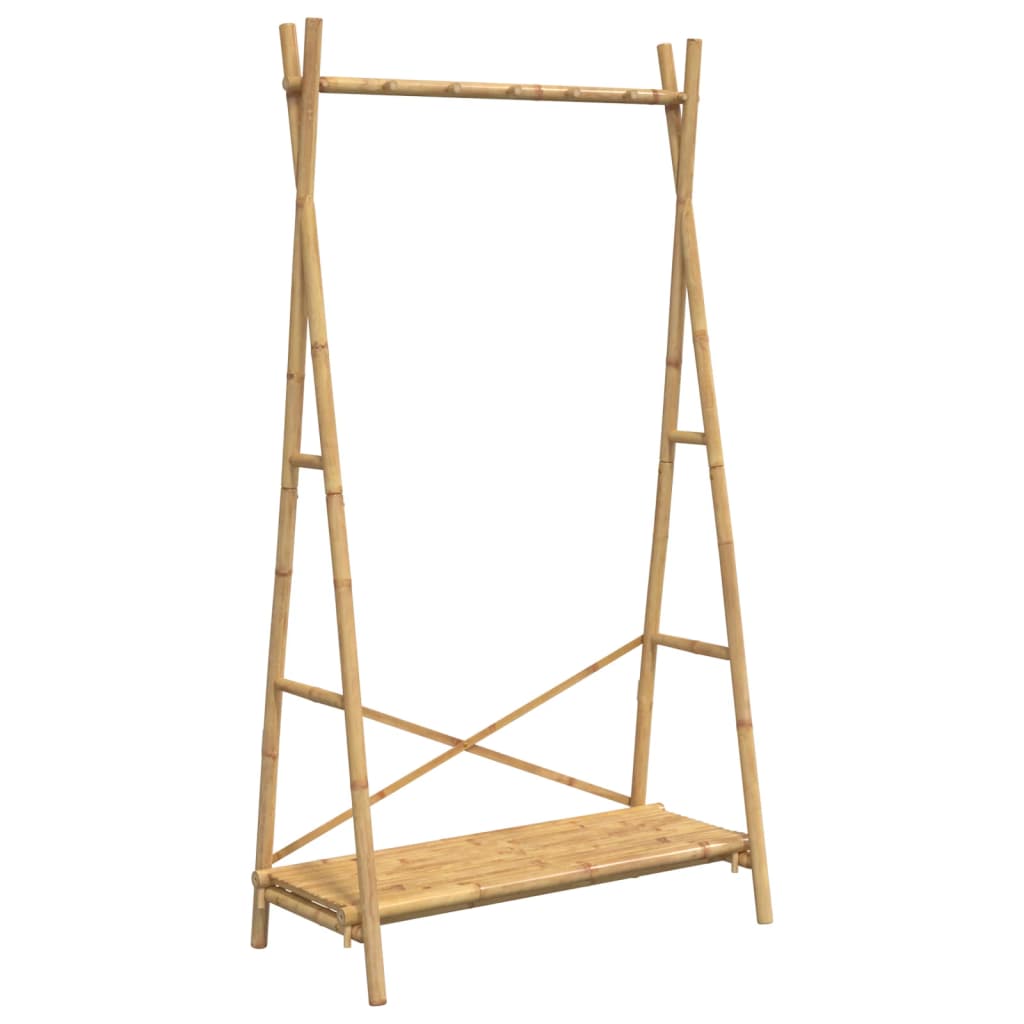 vidaXL Porte-vêtement avec étagère 102x50x190 cm bambou