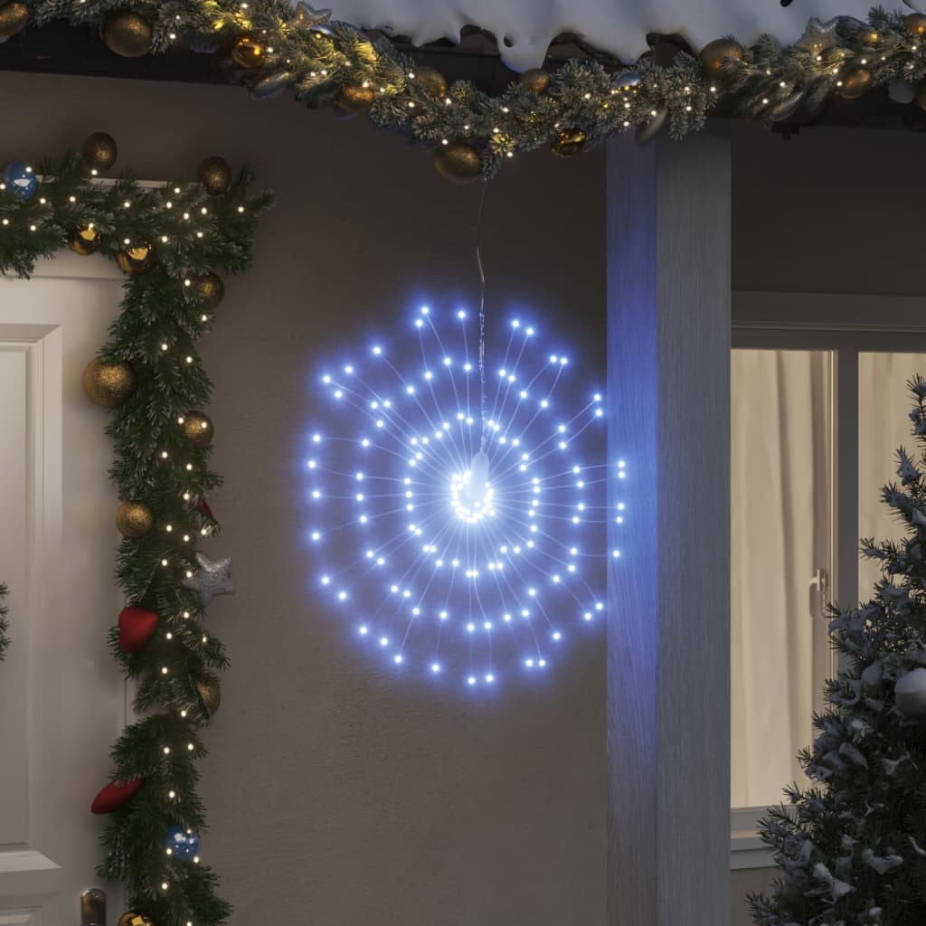 vidaXL Étoile rayonnante de Noël 140 LED 8 pcs blanc froid 17 cm