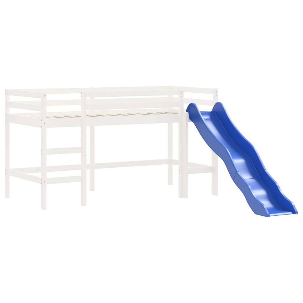 vidaXL Lit mezzanine enfants avec tour sans matelas bleu 90x190 cm