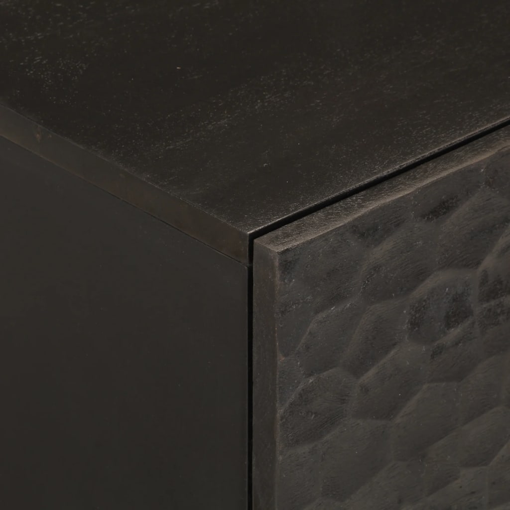 vidaXL Tables de chevet 2 pcs noir 40x33x46 cm bois de manguier solide