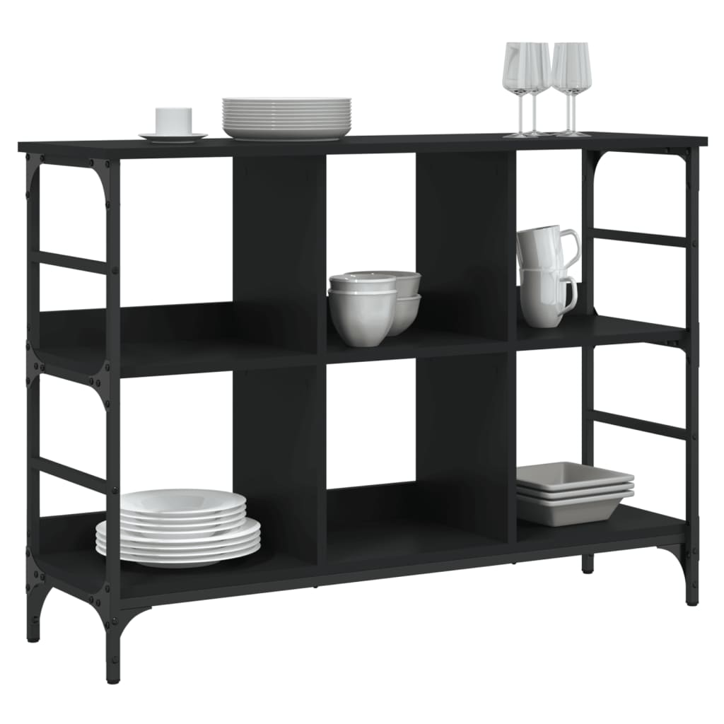 vidaXL Buffet noir 102x32x73,5 cm bois d'ingénierie