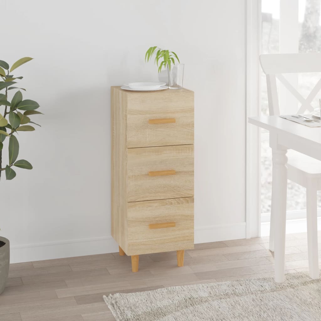 vidaXL Buffet Chêne sonoma 34,5x34x90 cm Bois d'ingénierie