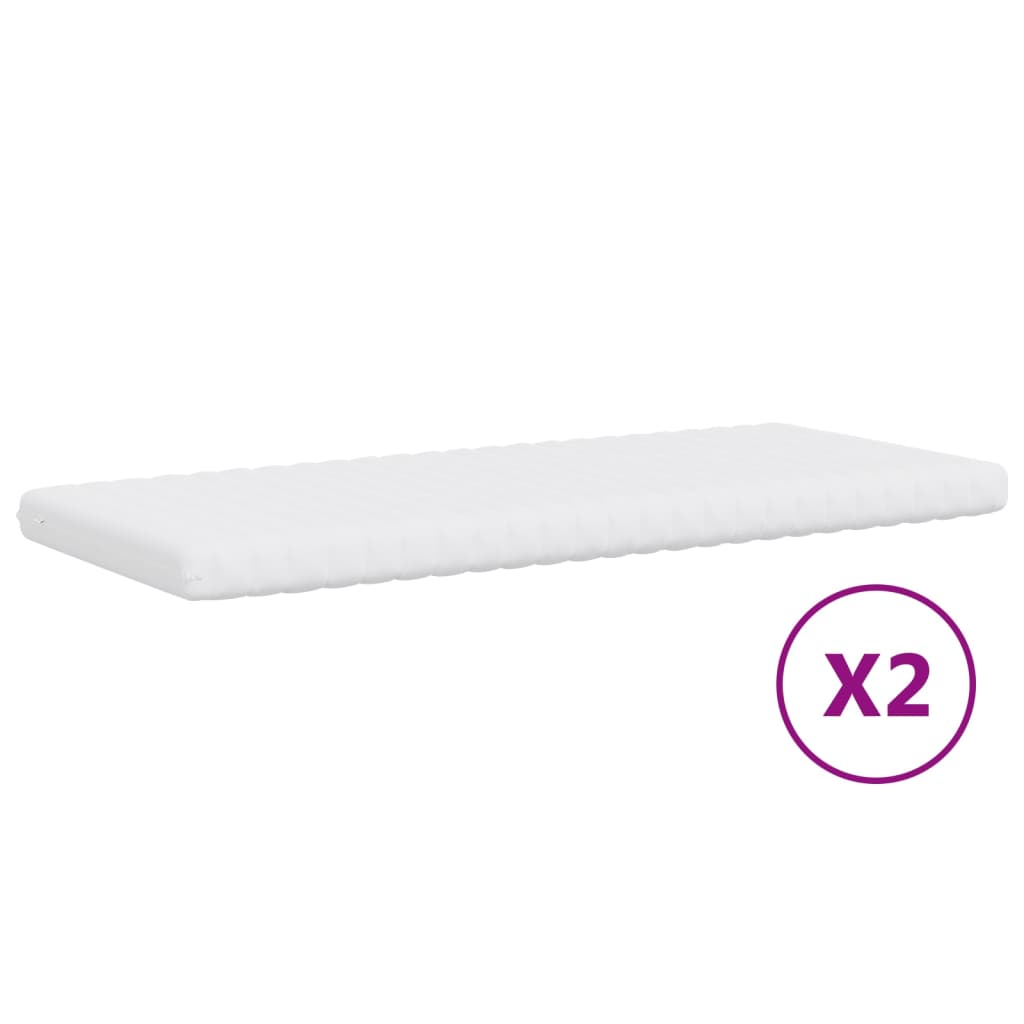 vidaXL Lit de jour avec gigogne et matelas noir 90x200 cm similicuir