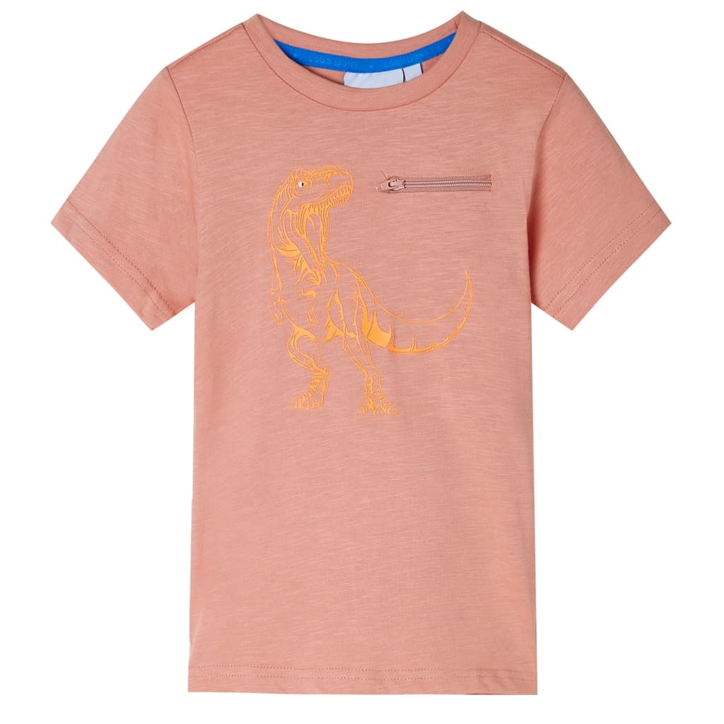 T-shirt enfants à manches courtes orange clair 140