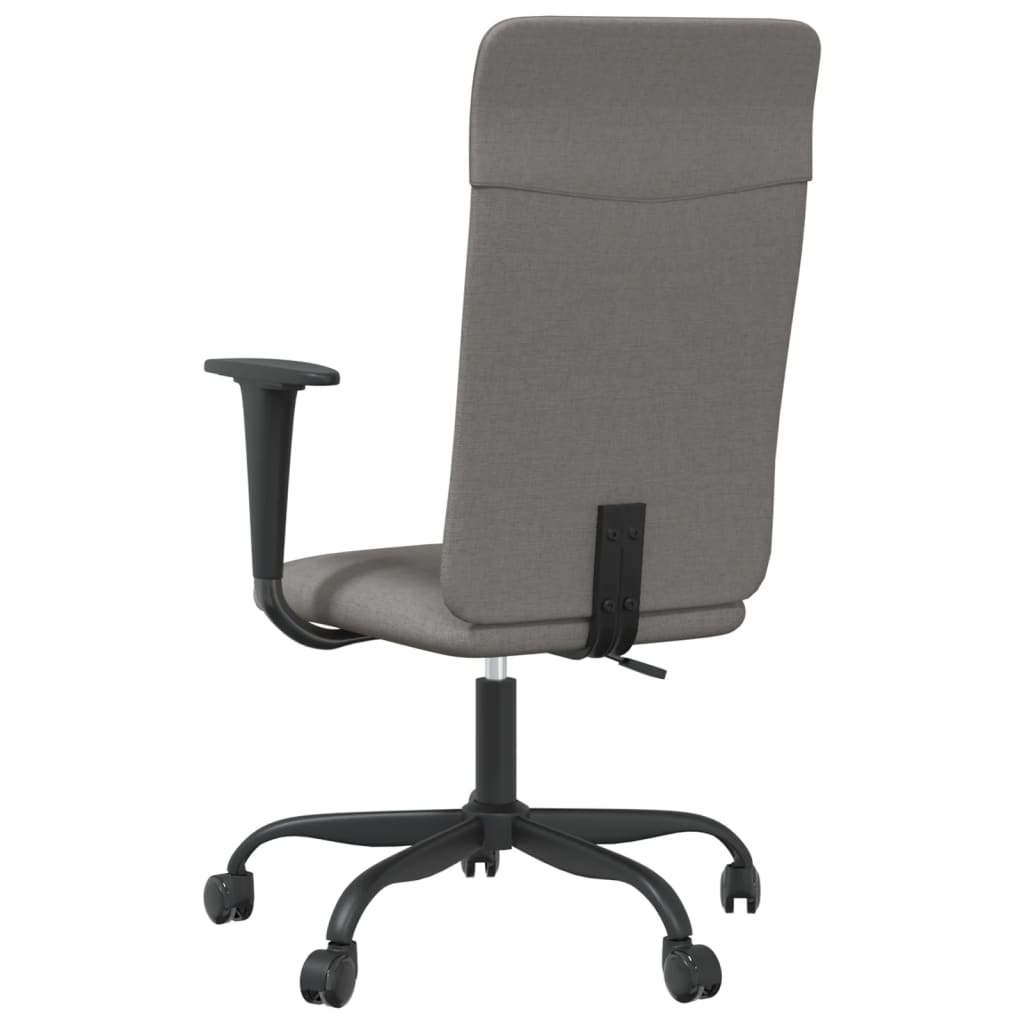 vidaXL Chaise de bureau réglable en hauteur gris foncé tissu