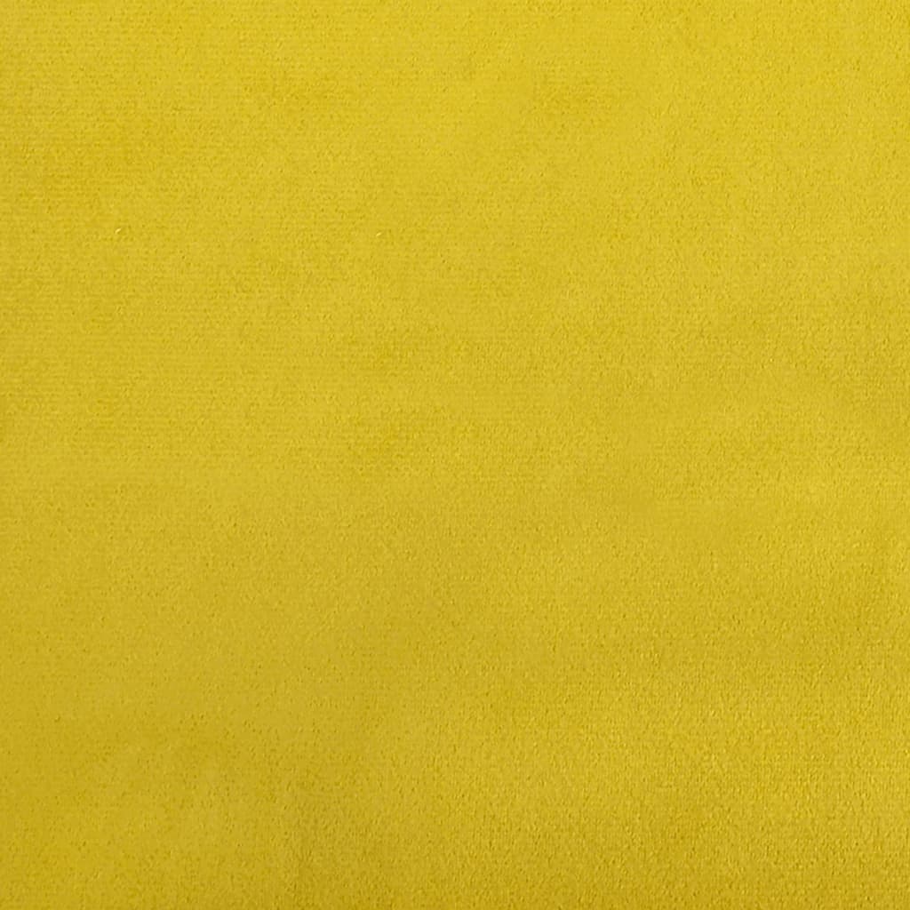 vidaXL Lit de jour avec gigogne et matelas jaune 100x200 cm velours