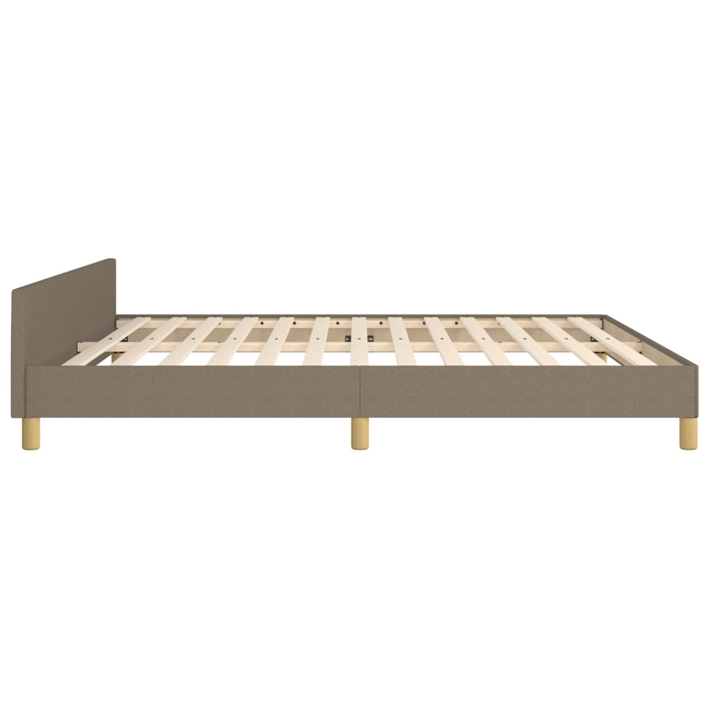 vidaXL Cadre de lit sans matelas taupe 180x200 cm tissu