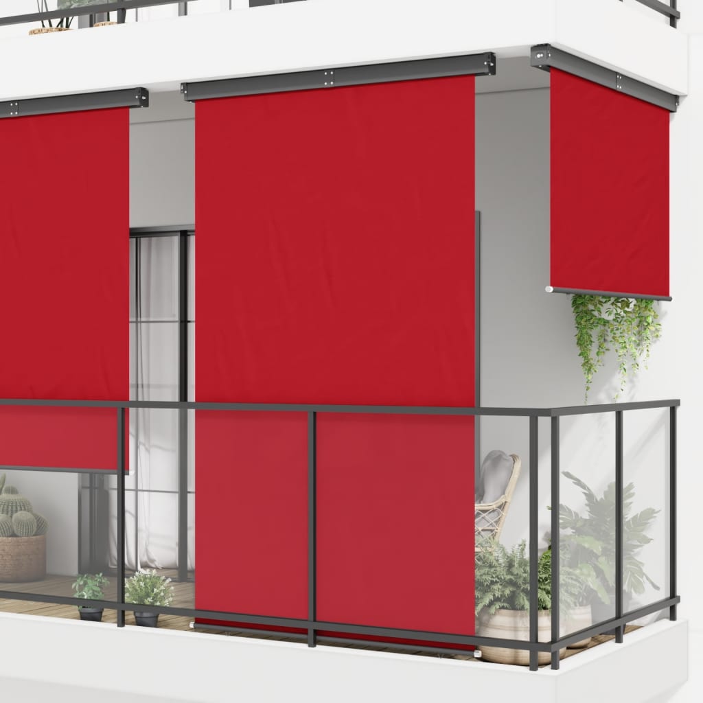 vidaXL Auvent latéral de balcon 175x250 cm Rouge