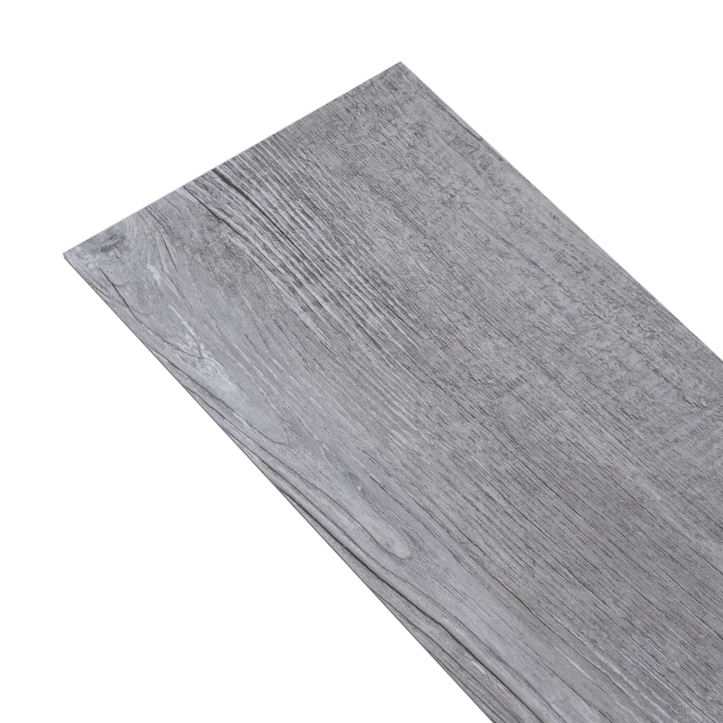 vidaXL Planche de plancher PVC autoadhésif 5,21 m² 2 mm Gris bois mat