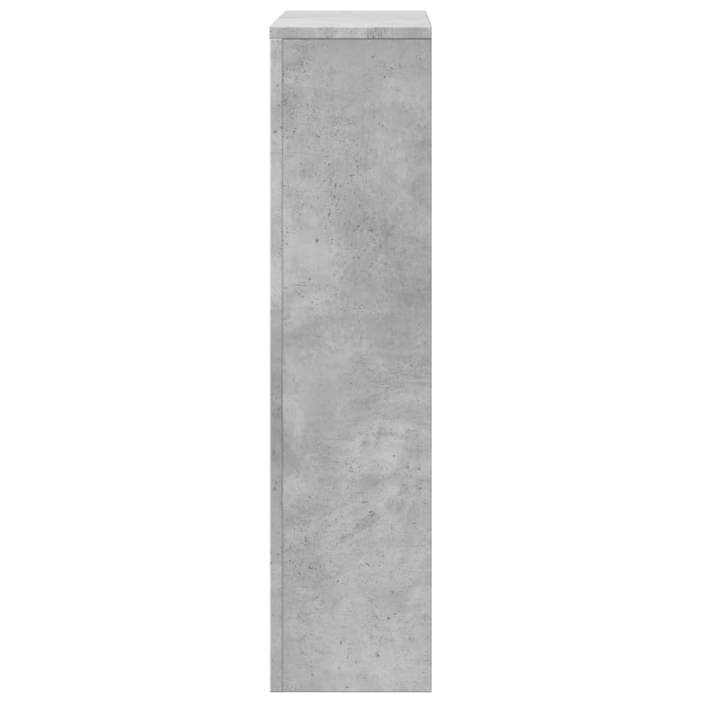 vidaXL Cache-radiateur gris béton 78x20x82 cm bois d'ingénierie