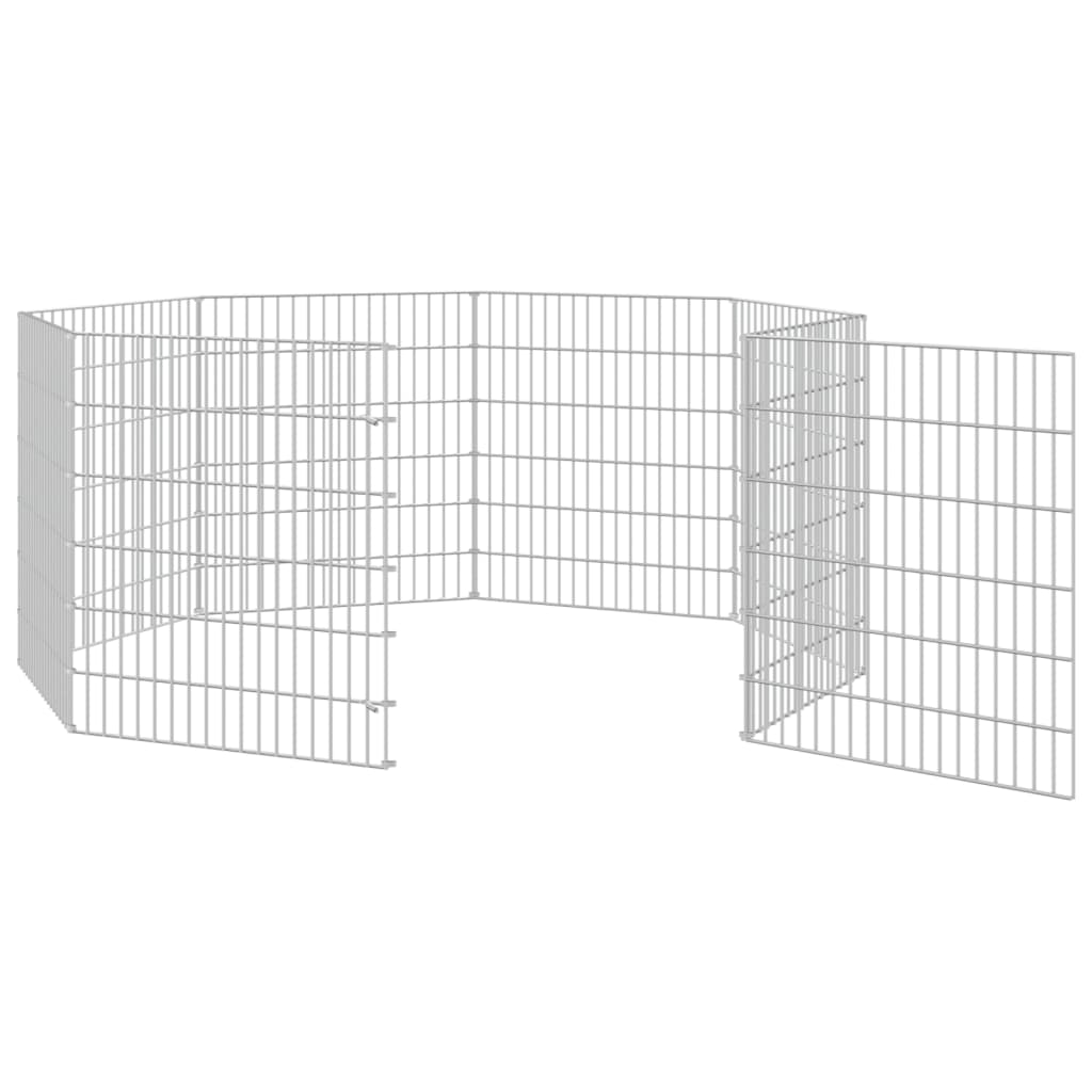 vidaXL Cage à lapin 8 panneaux 54x60 cm Fer galvanisé