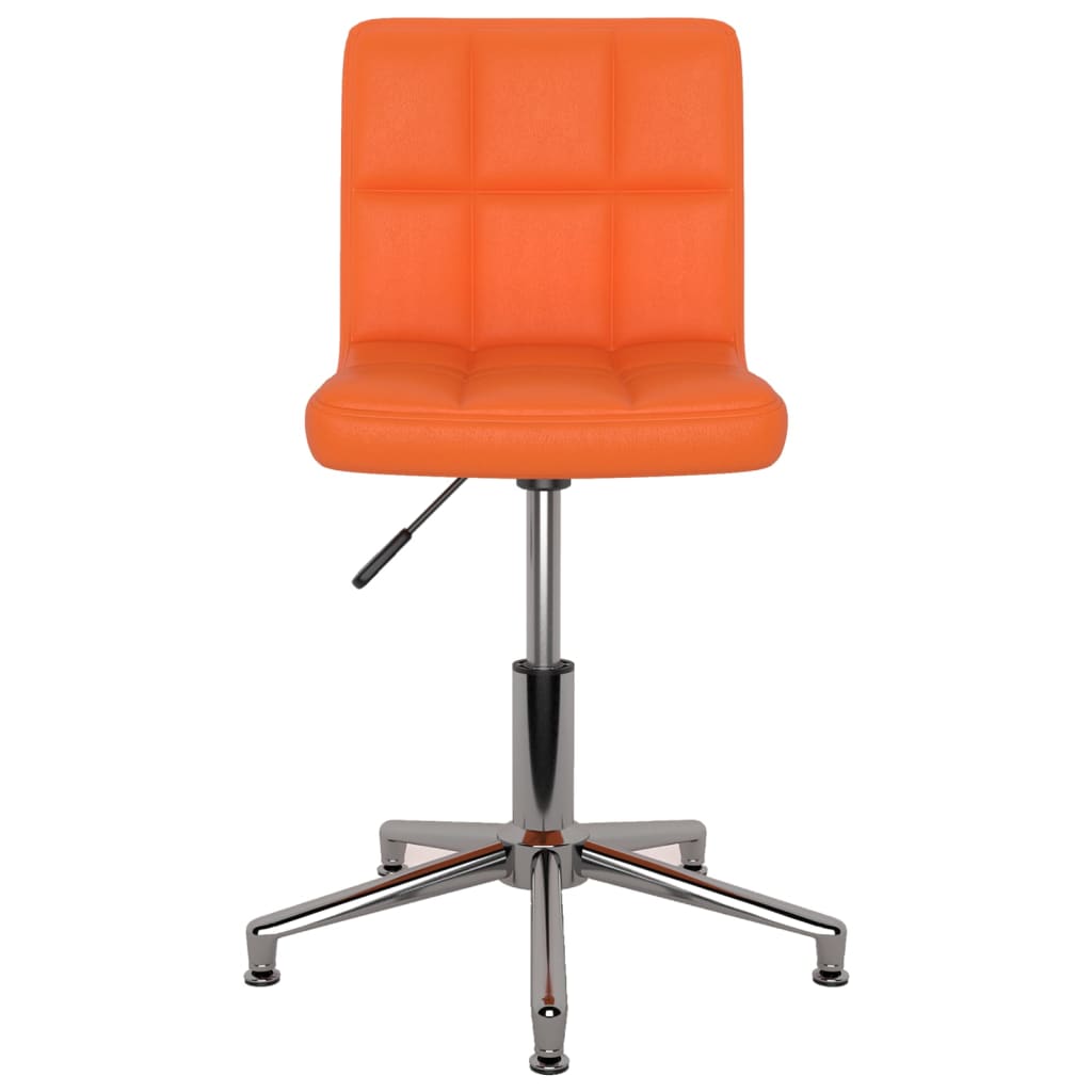 vidaXL Chaise de bureau pivotante Orange Similicuir