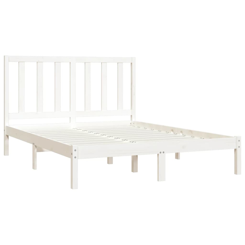 vidaXL Cadre de lit sans matelas blanc bois de pin massif 120x190 cm