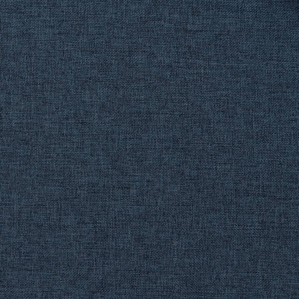 vidaXL Rideau occultant d'aspect de lin avec crochets Bleu 290x245 cm