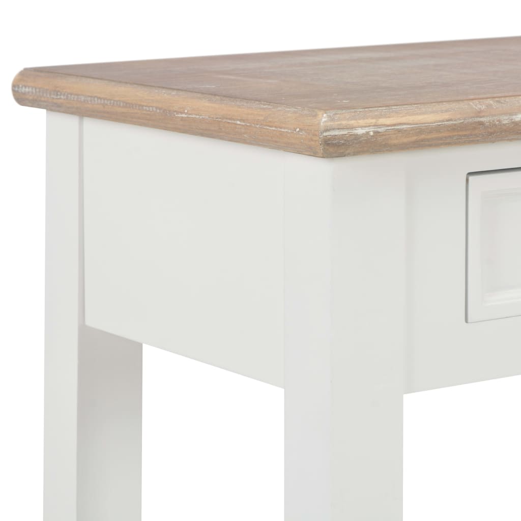 vidaXL Table console Blanc 110x35x80 cm Bois