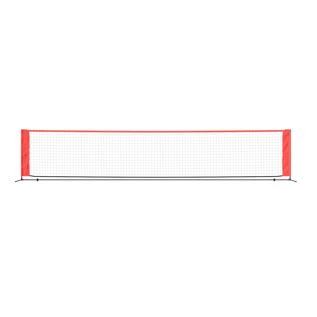 vidaXL Filet de tennis Noir et rouge 500x100x87 cm Polyester