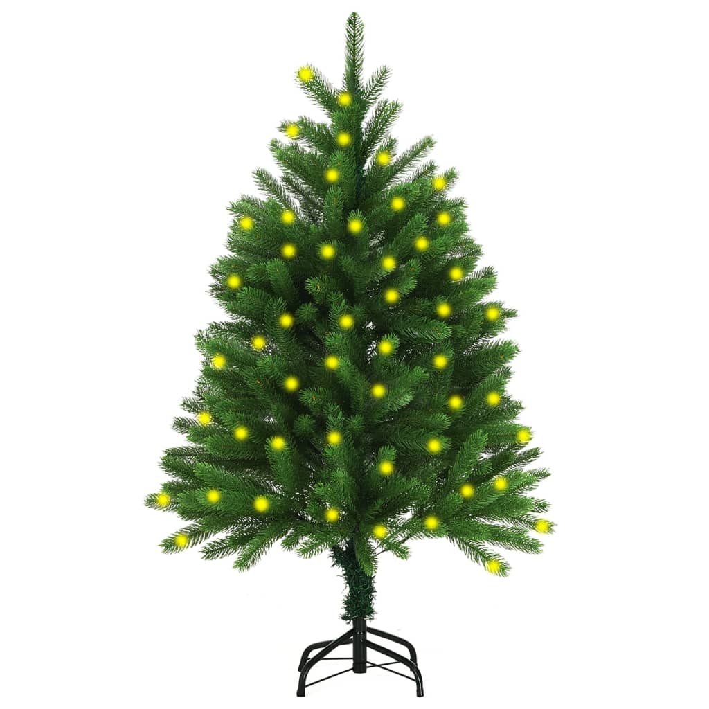vidaXL Arbre de Noël artificiel pré-éclairé 120 cm vert