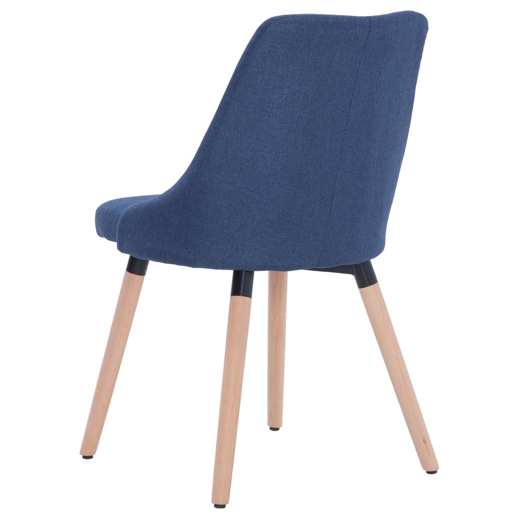 283629 vidaXL Dining Chairs 2 pcs Blue Fabric