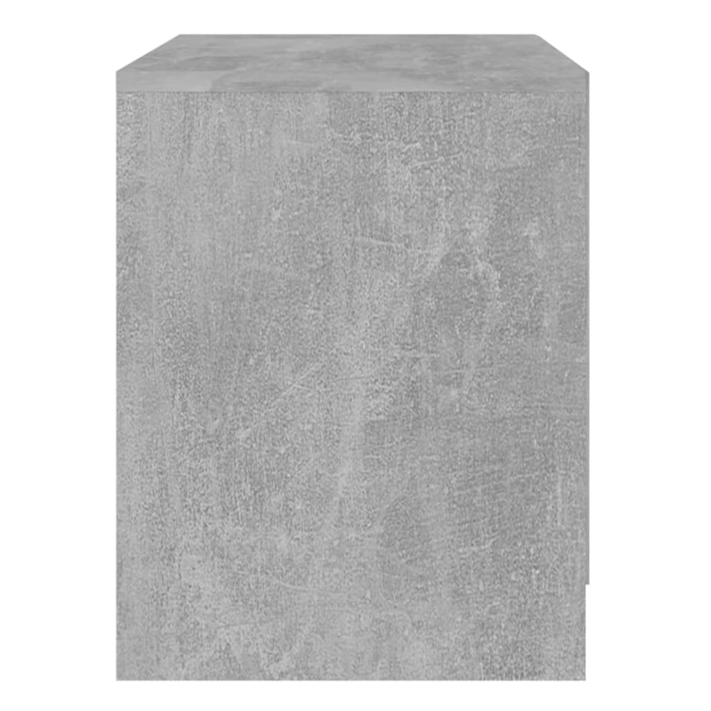 vidaXL Tables de chevet 2pcs gris béton 45x34,5x44,5cm bois ingénierie