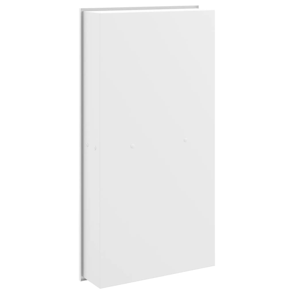 vidaXL Niche de douche blanc mat 32x62x9 cm acier inoxydable