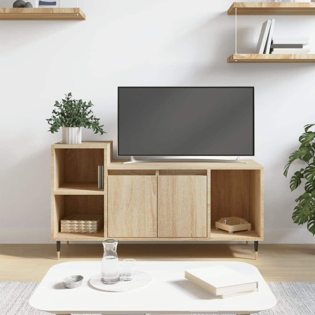 vidaXL Meuble TV Chêne sonoma 100x35x55 cm Bois d'ingénierie