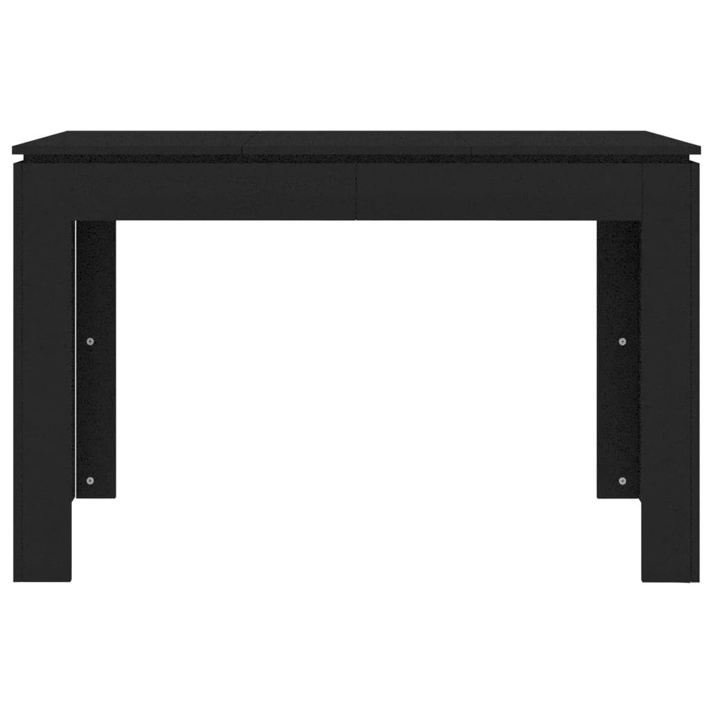 vidaXL Table à manger Noir 120x60x76 cm Bois d'ingénierie