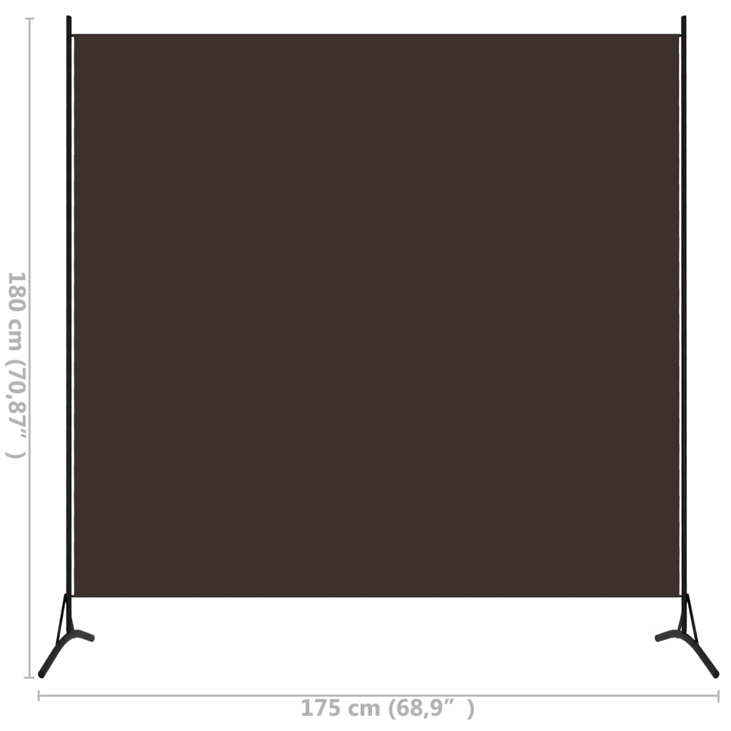 vidaXL Cloison de séparation 1 panneau Marron 175x180 cm