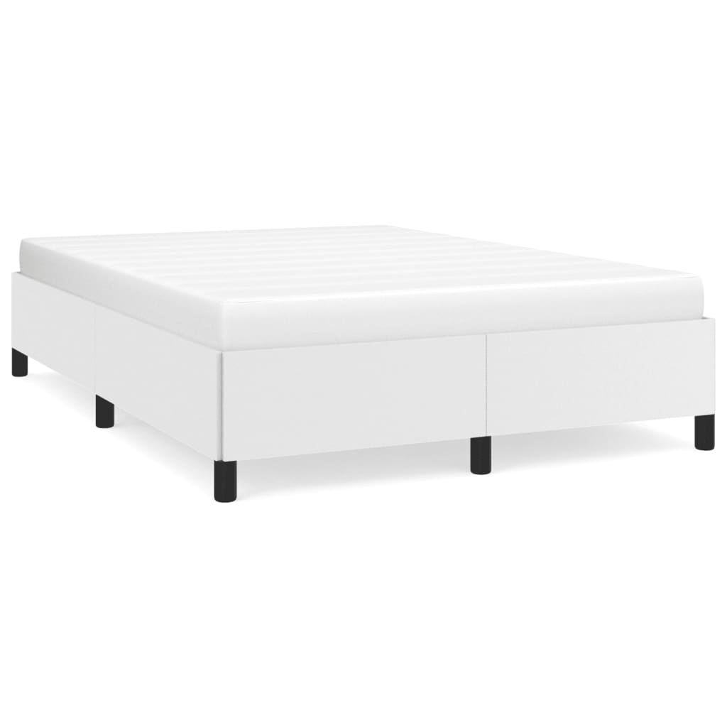 vidaXL Cadre de lit sans matelas blanc 140x190 cm similicuir