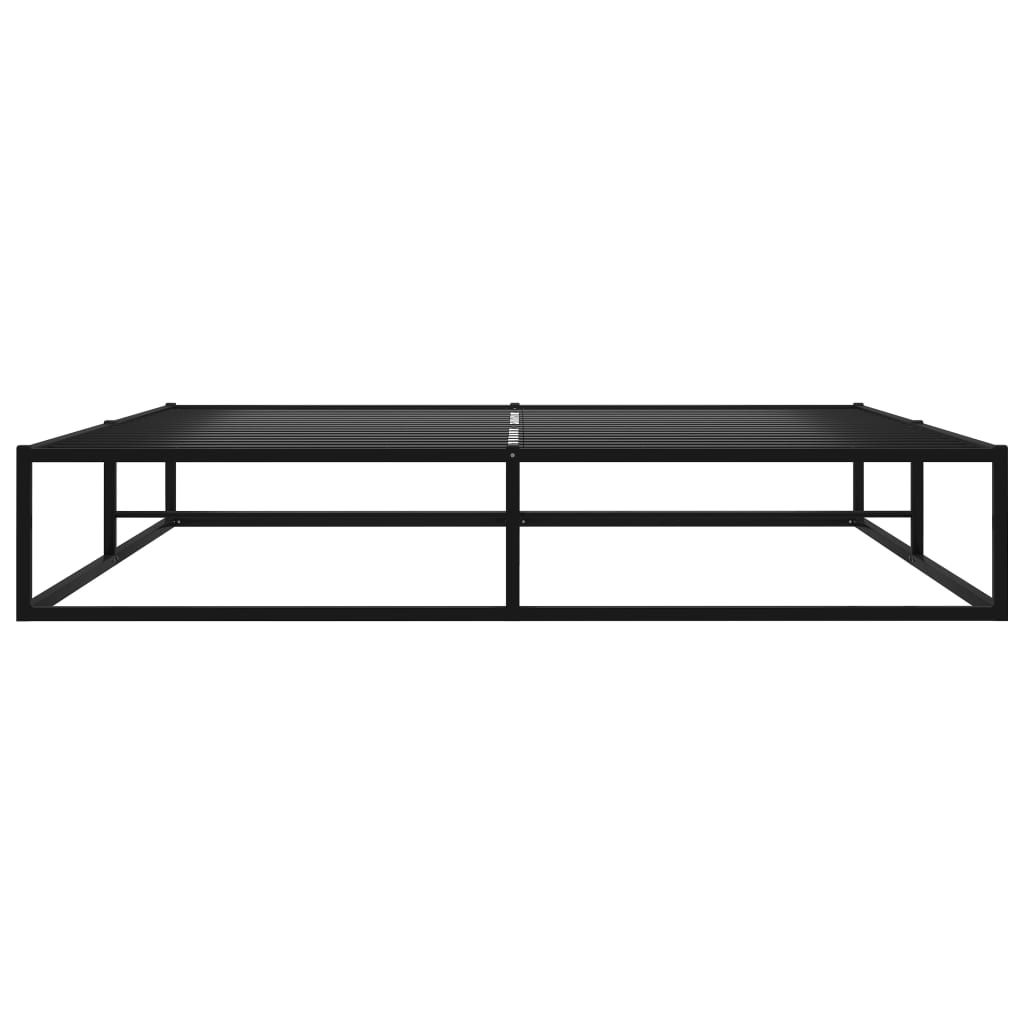 vidaXL Cadre de lit sans matelas noir métal 160x200 cm